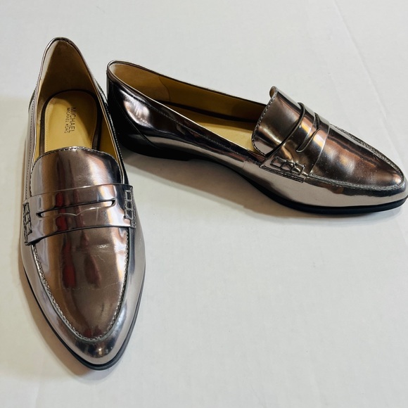 Michael Kors Shoes - Michael Kors Sz 10 Metallic Flats Loafers